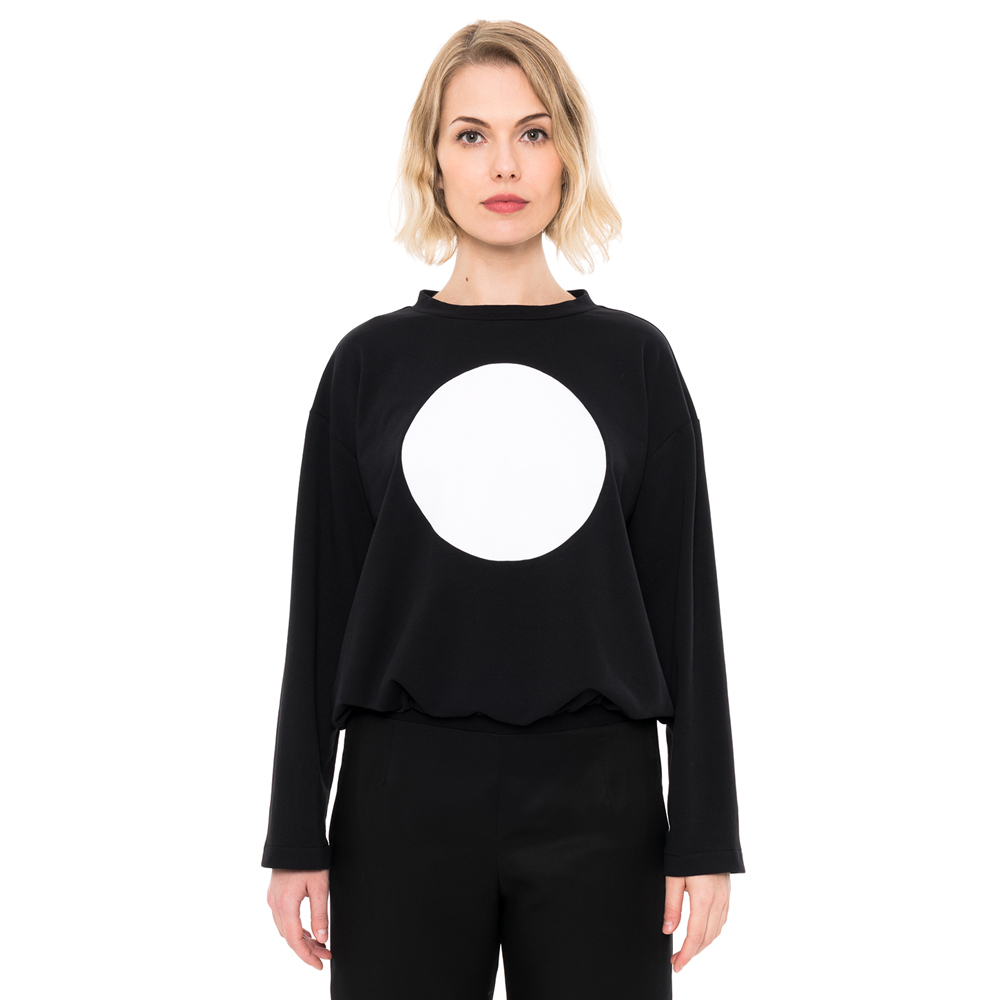 ulliKo Sweater Circle schwarz weiss