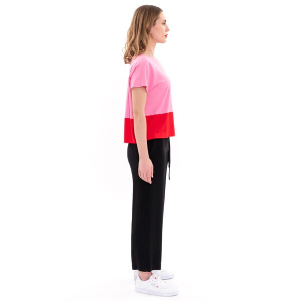 Color Blocking Shirt in rosa rot