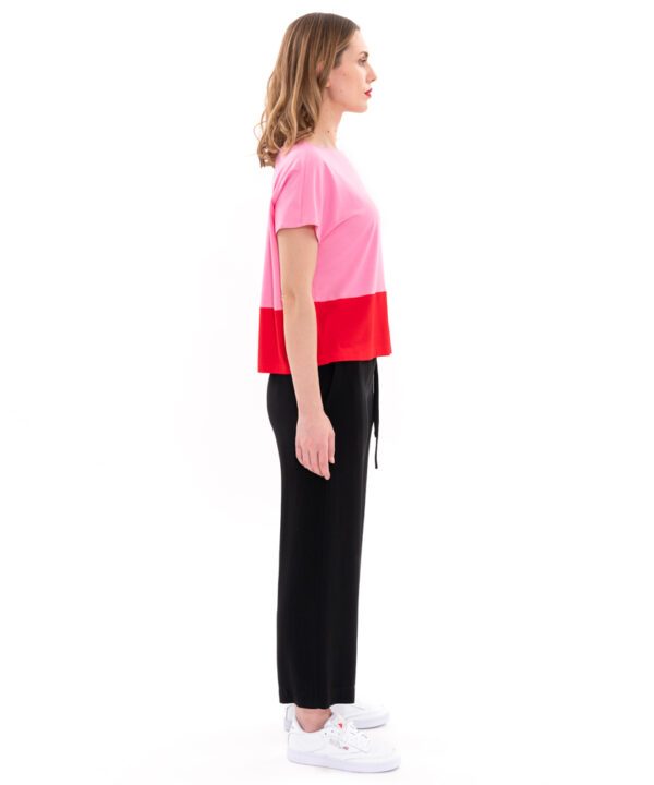 Color Blocking Shirt in rosa rot