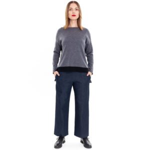 Merino Pulli grau von ulliKo