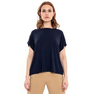 Shirt aus Bambus Jersey in Blau von ulliko
