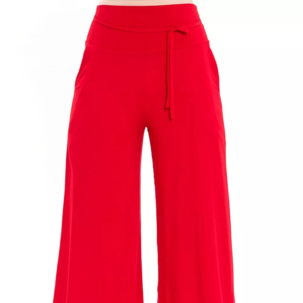 Wide Leg Sommerhose in rot von ulliKo