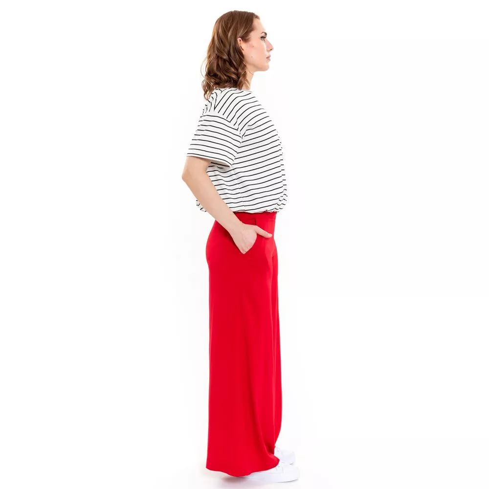 Wide Leg Sommerhose in rot von ulliKo