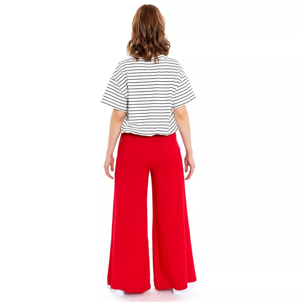 Wide Leg Sommerhose in rot von ulliKo