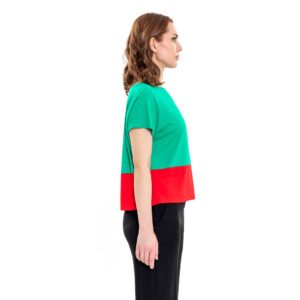 kurzarm Shirt in grün-rot von ulliko