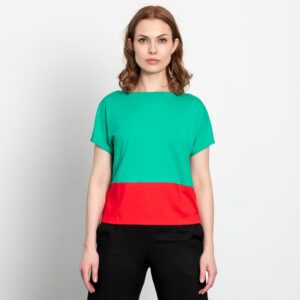 kurzarm Shirt in grün-rot von ulliko