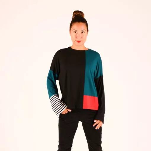 ulliko joy mix rot petrol streif schwarz