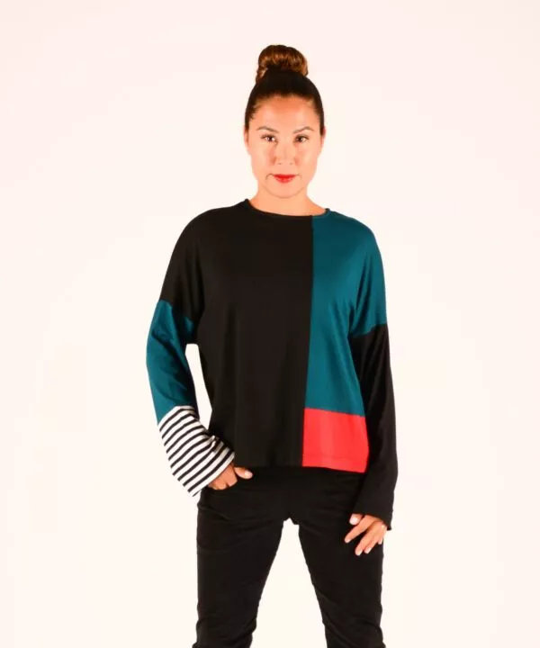 ulliko joy mix rot petrol streif schwarz