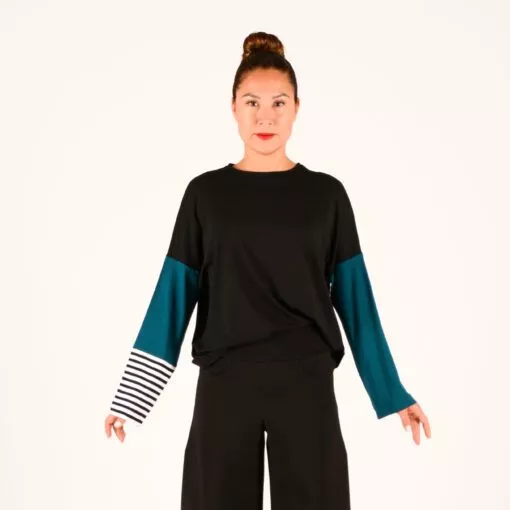 ulliko joy mix petrol streif schwarz