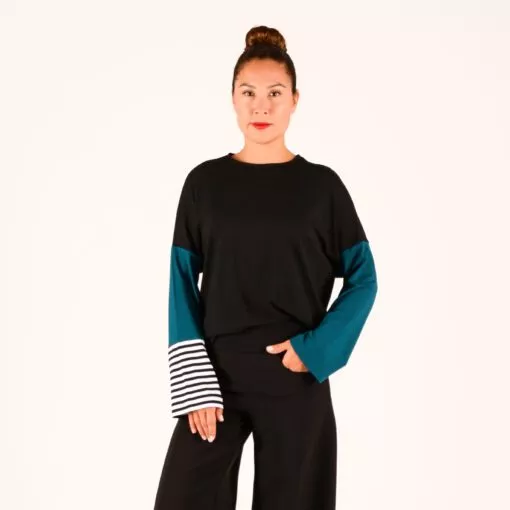 ulliko joy mix petrol streif schwarz