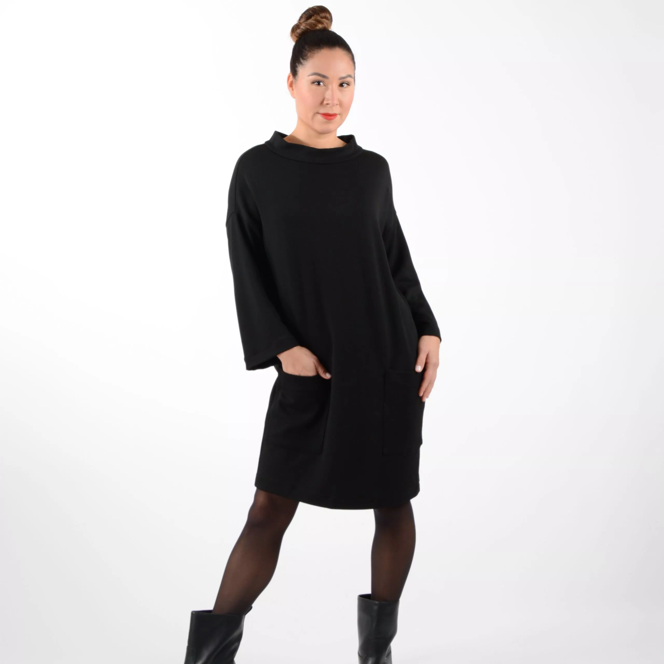 Winter Kleid Schwarz – Bild 2