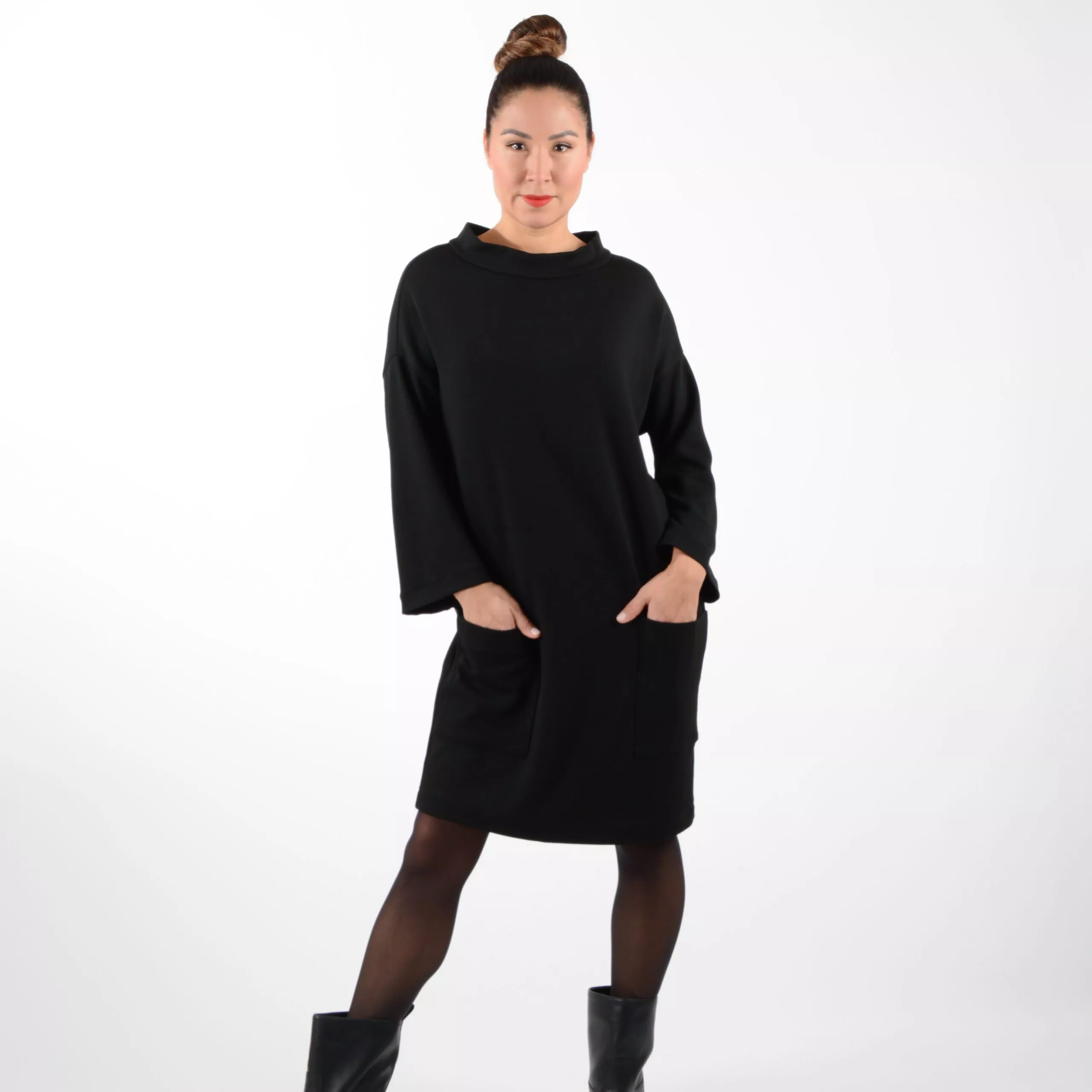Winter Kleid Schwarz – Bild 3