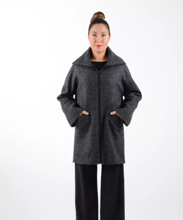 ulliKo Woll-Zipp-Jacke Grau