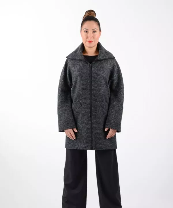 ulliKo Woll-Zipp-Jacke Grau