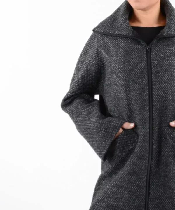 ulliKo Woll-Zipp-Jacke Grau