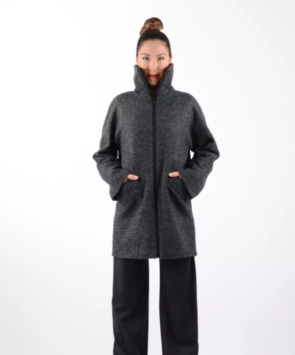 ulliKo Woll-Zipp-Jacke Grau