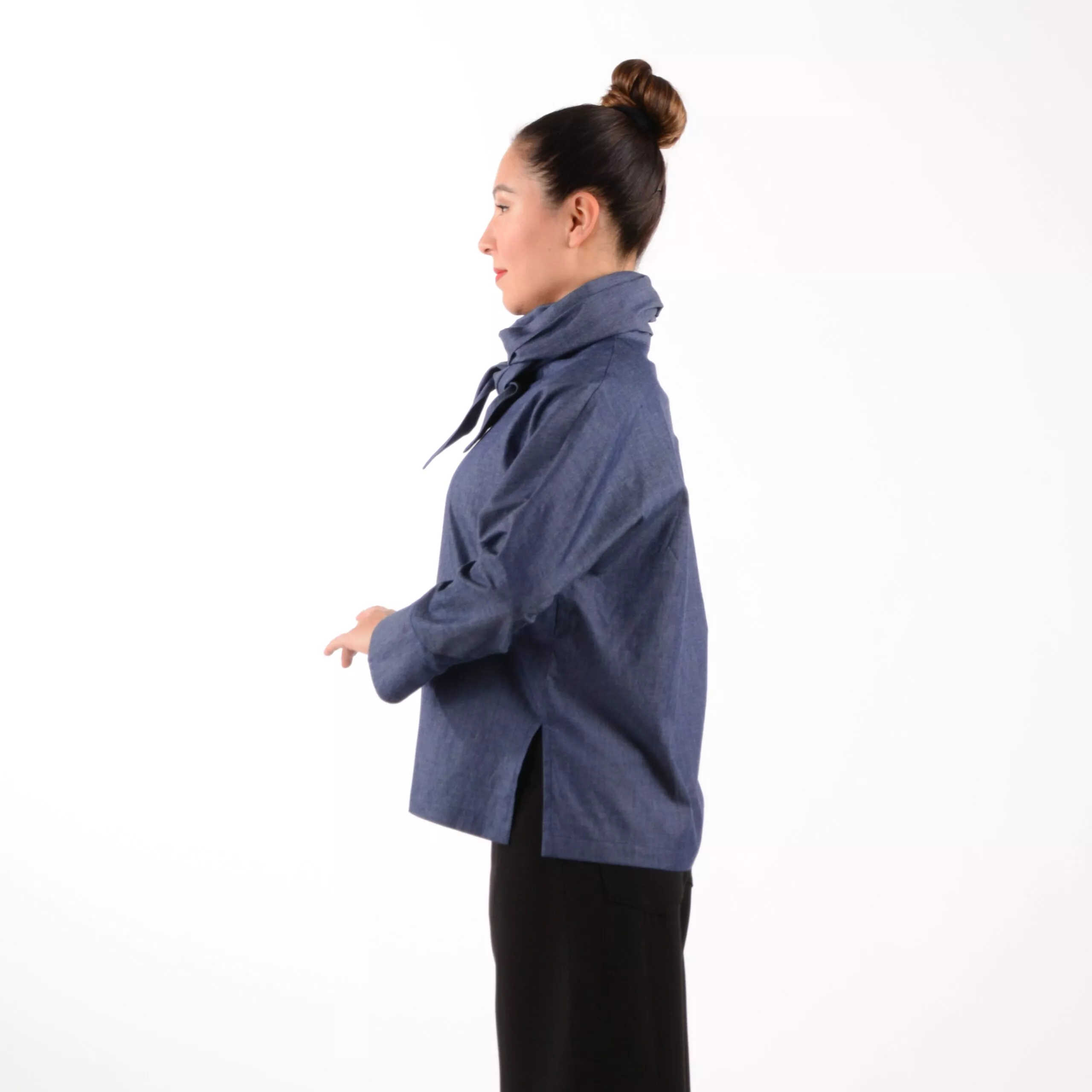 ulliko Schluppenblause Jeans-Blau