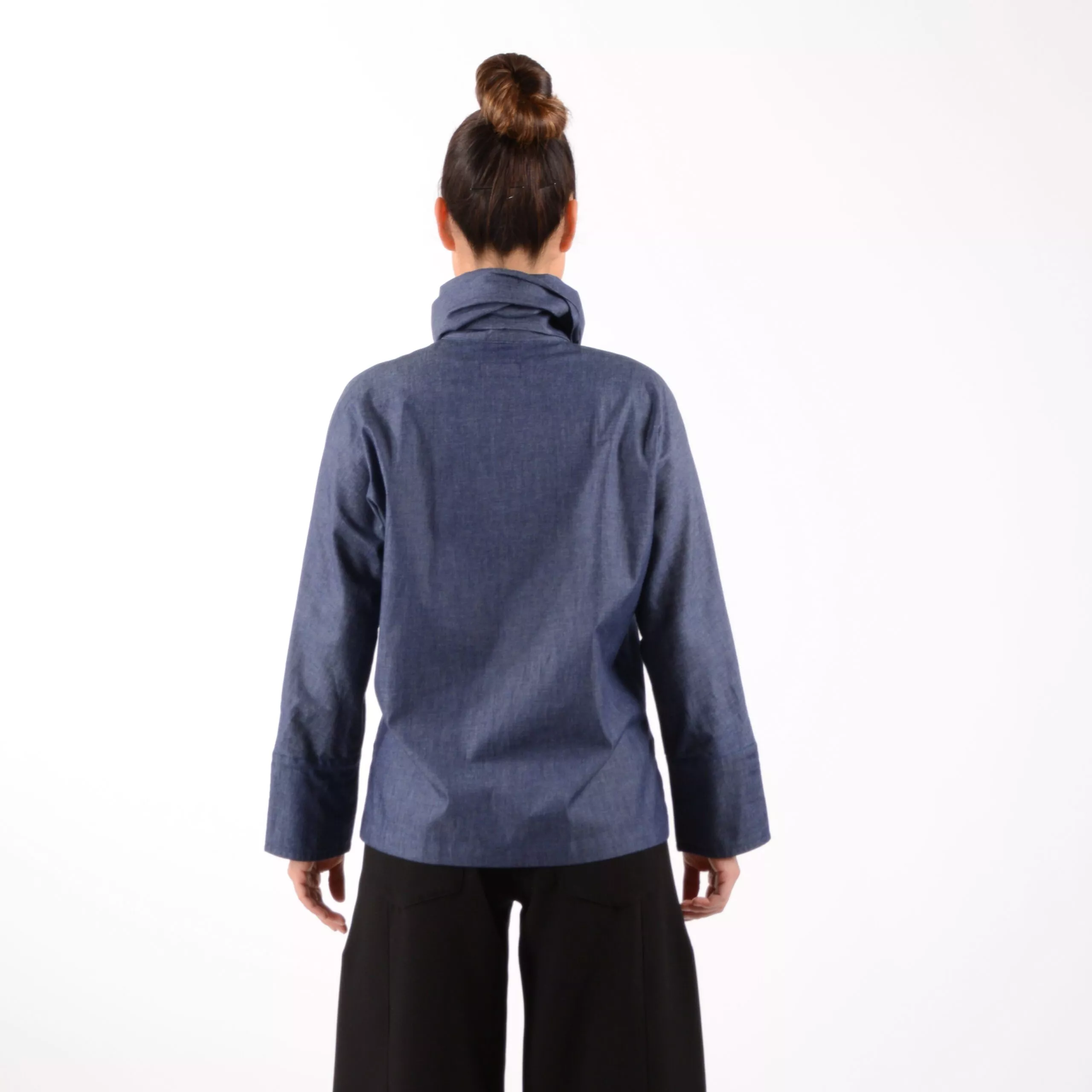 ulliko Schluppenblause Jeans-Blau