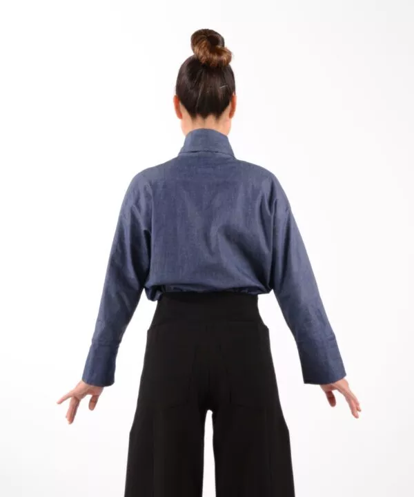 ulliko Schluppenblause Jeans-Blau