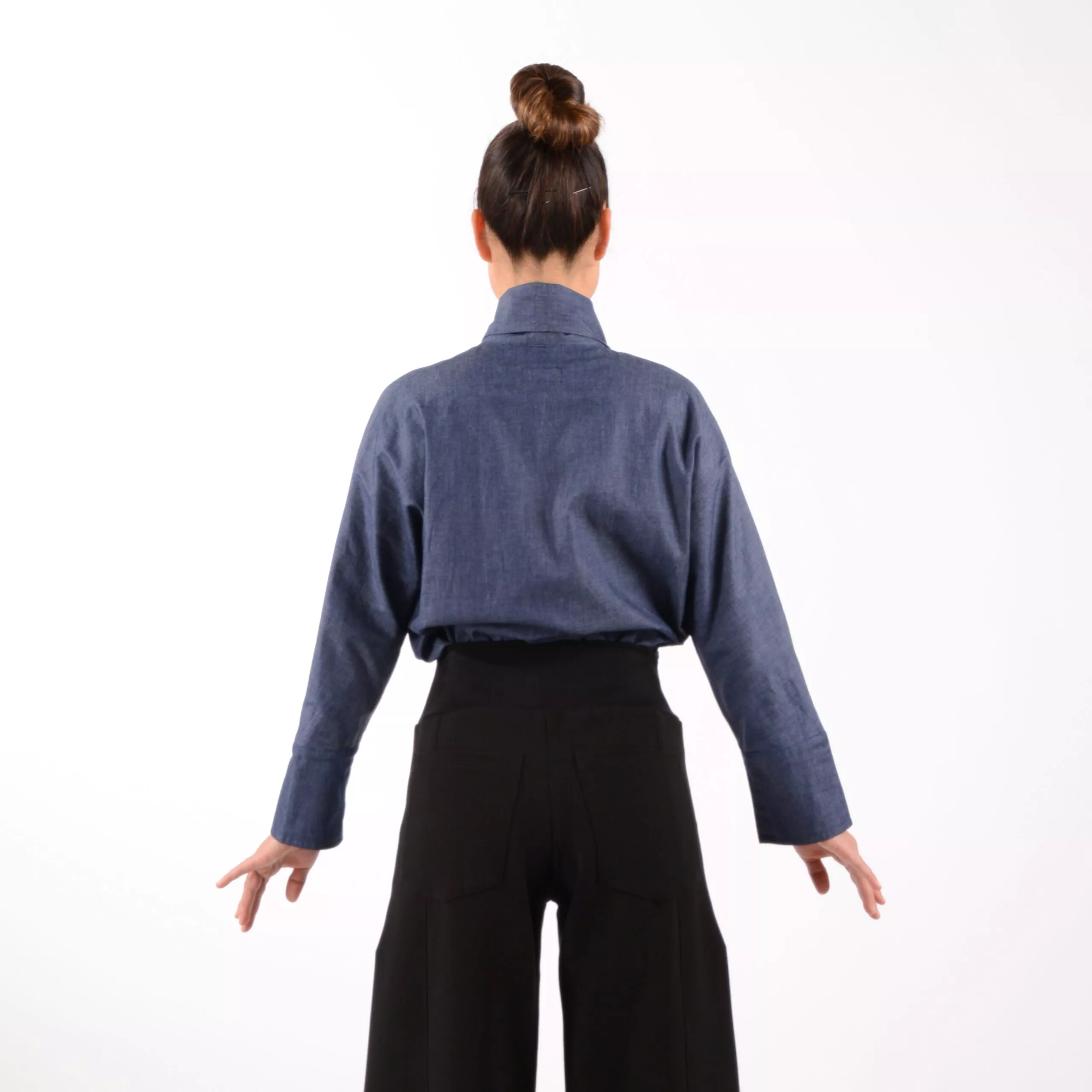 ulliko Schluppenblause Jeans-Blau