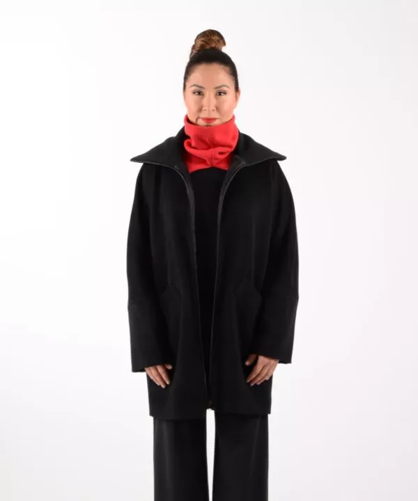 ulliKo Woll-Zipp-Jack Schwarz