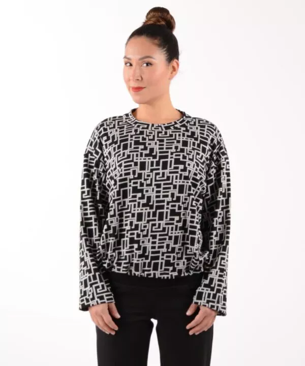 ulliKo Lina Pulli schwarz weiss Muster