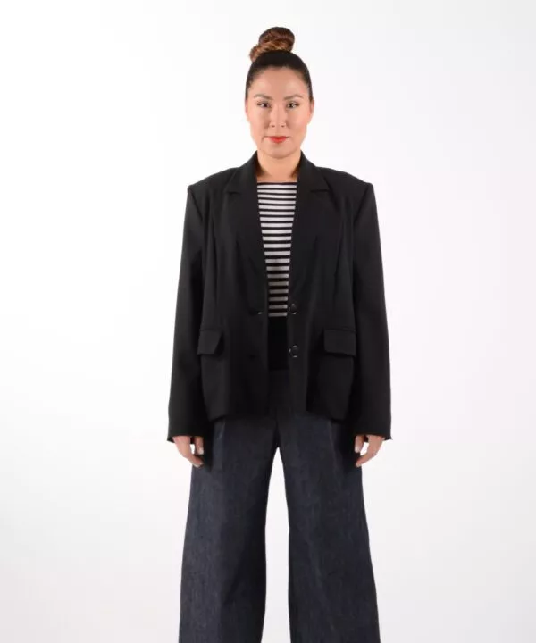 ulliKo Sakko Schurwolle schwarz