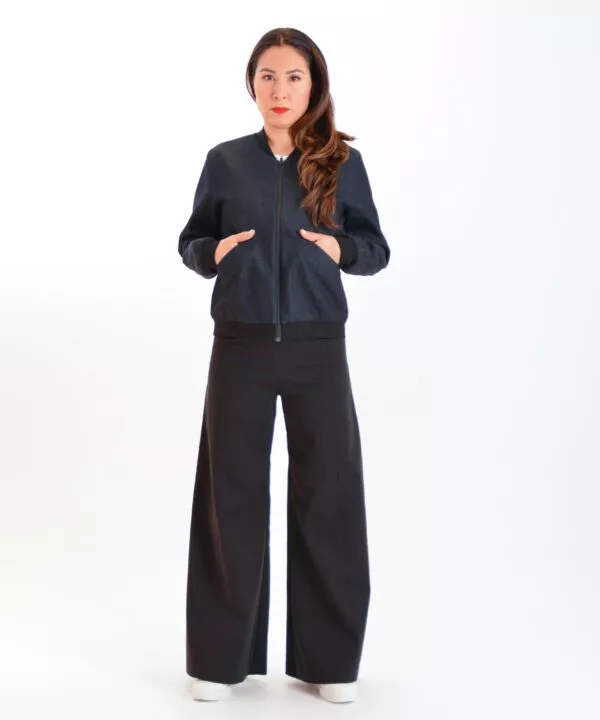 ulliKo Bomber Jacke Denim dunkelblau