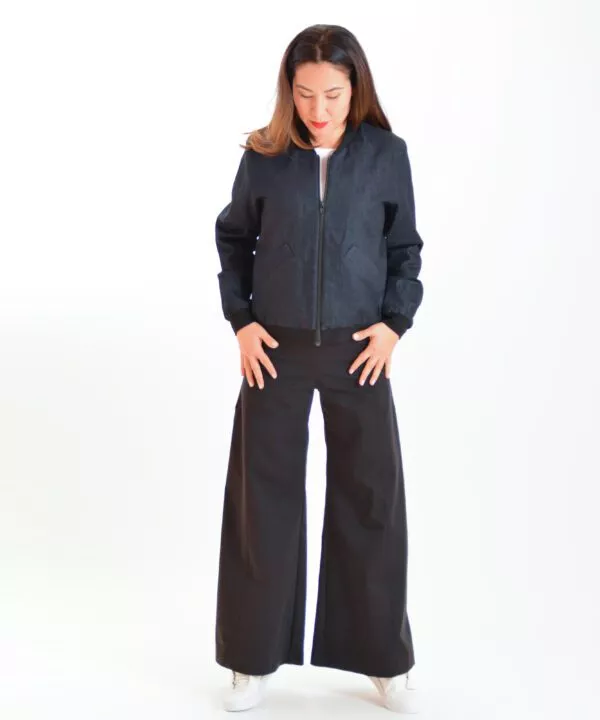 ulliKo Bomber Jacke Denim dunkelblau