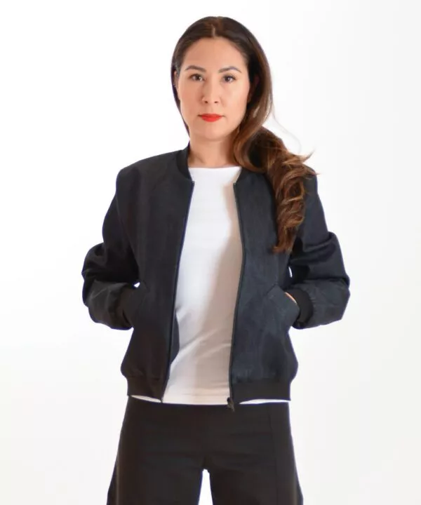 ulliKo Bomber Jacke Denim dunkelblau