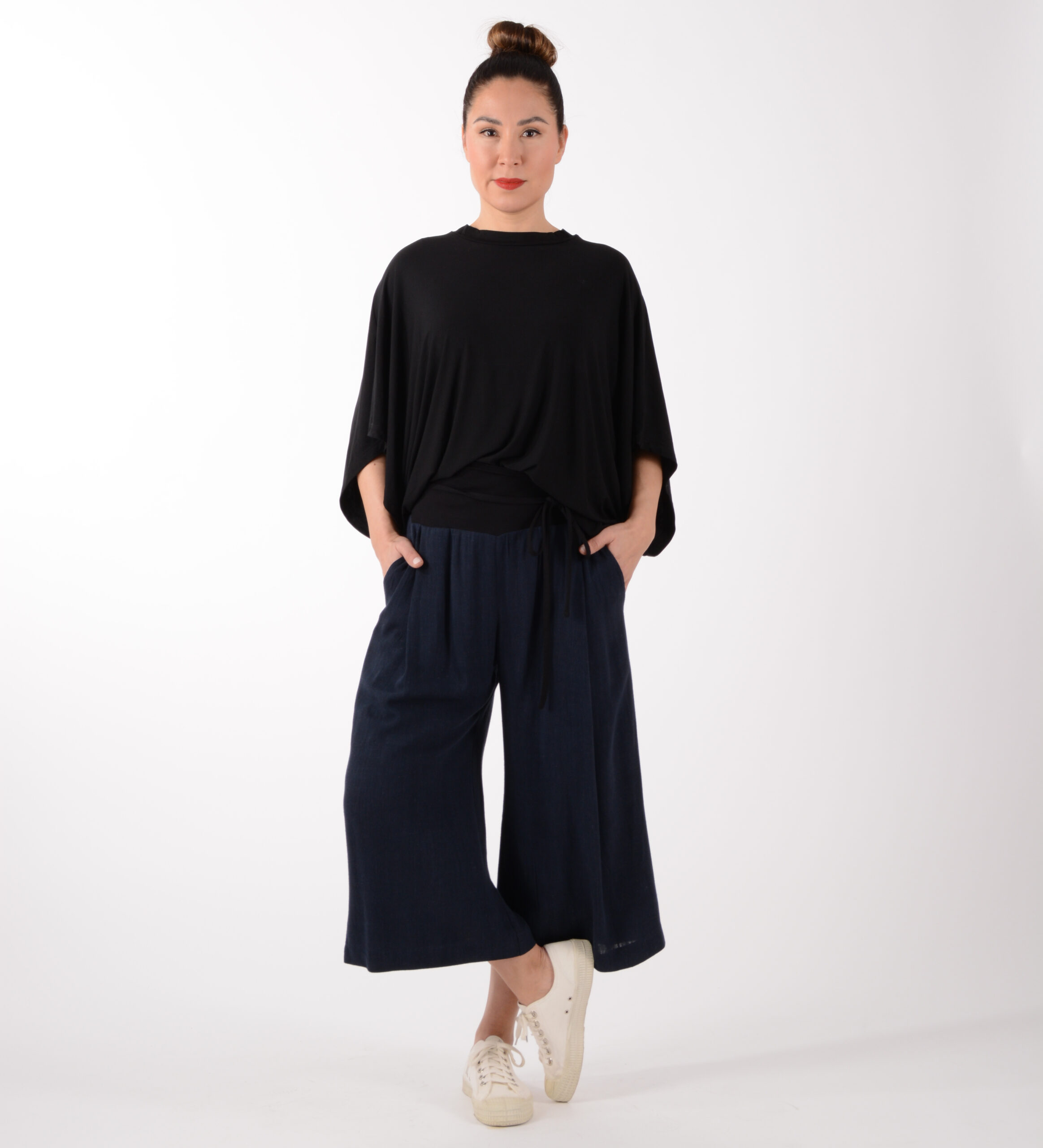 ulliKo Culotte Leinen blau-2