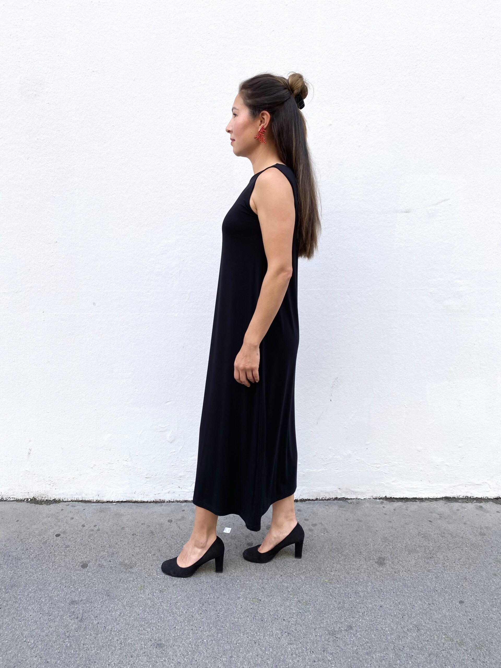 Kleid Louise Bambus Schwarz lang