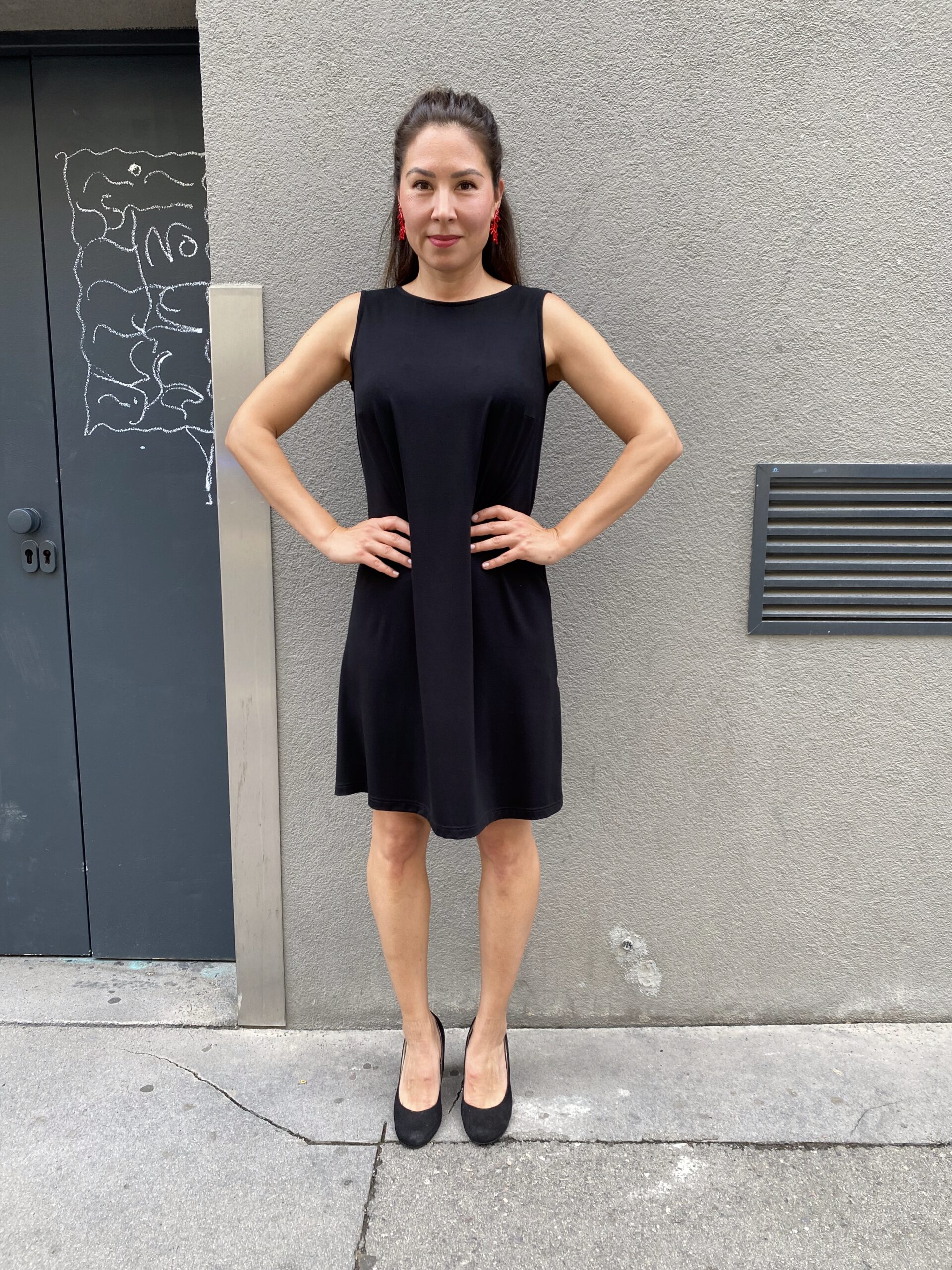 Kleid Louise Bambus Schwarz kurz