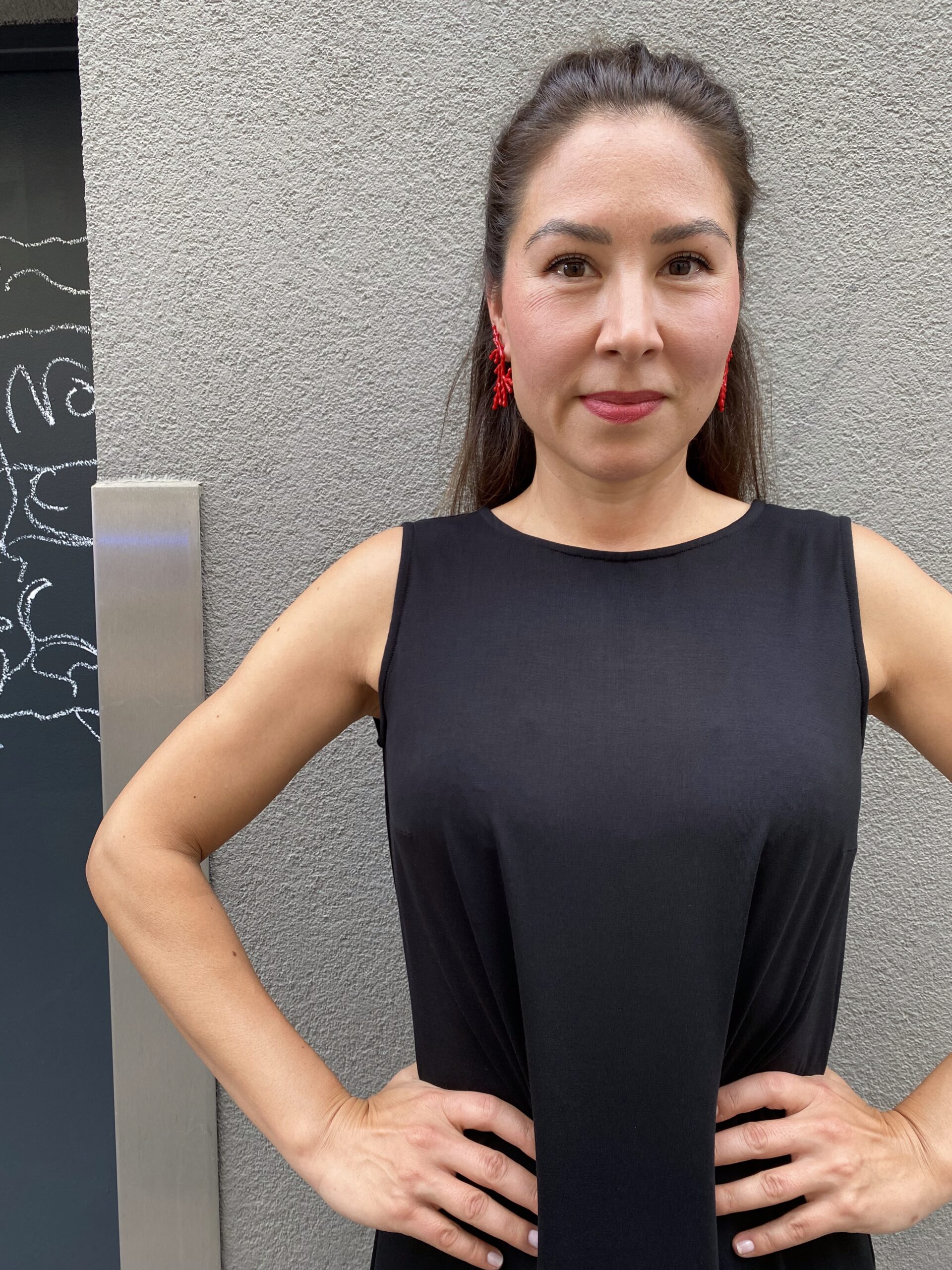 Kleid Louise Bambus Schwarz kurz – Bild 5