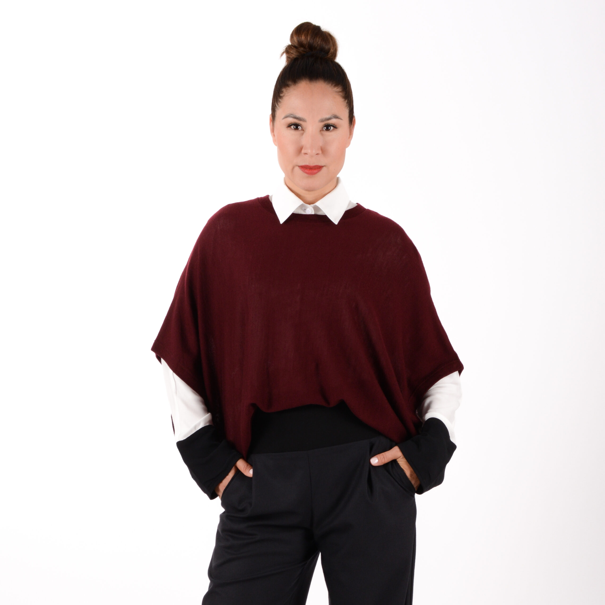 ulliKo Chelsea Merino Feinstrick weinrot