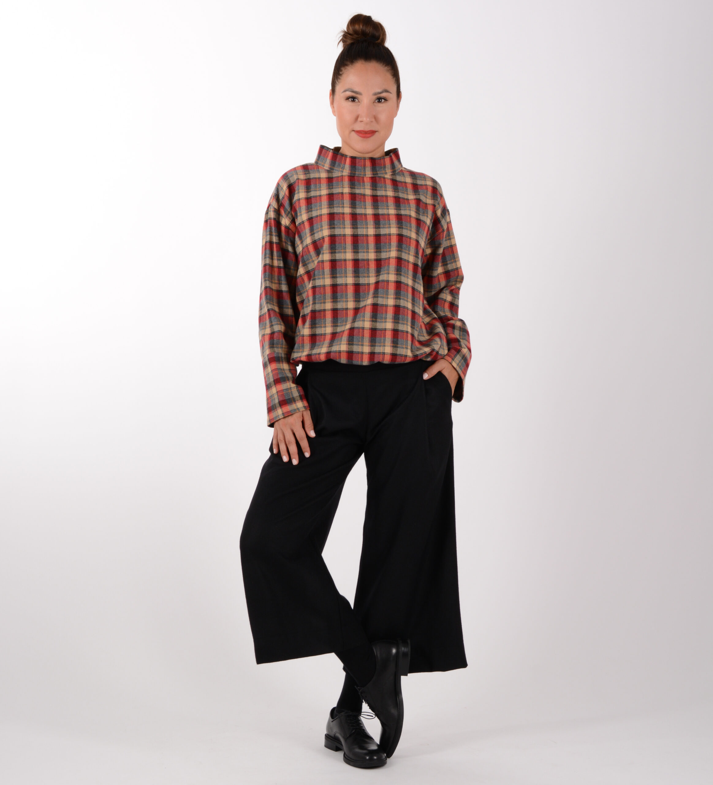 Culotte Hose Schwarz Wolle – Bild 5