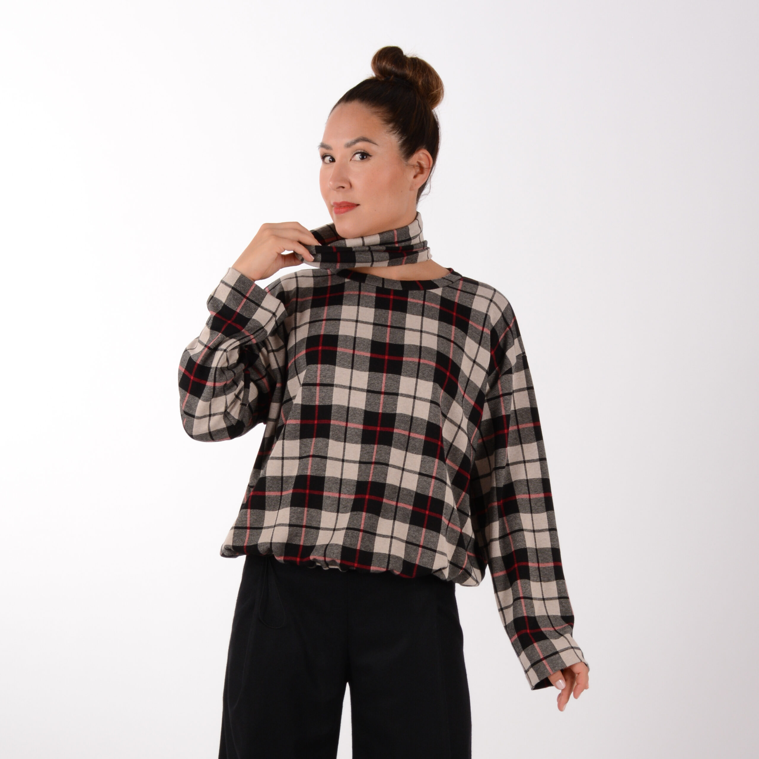 ulliKo Pulli Lina Karo mit extra Kragen