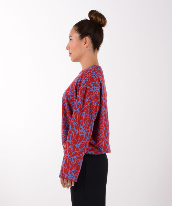 ulliKo Pulli Lina rot-blau mit extra Kragen