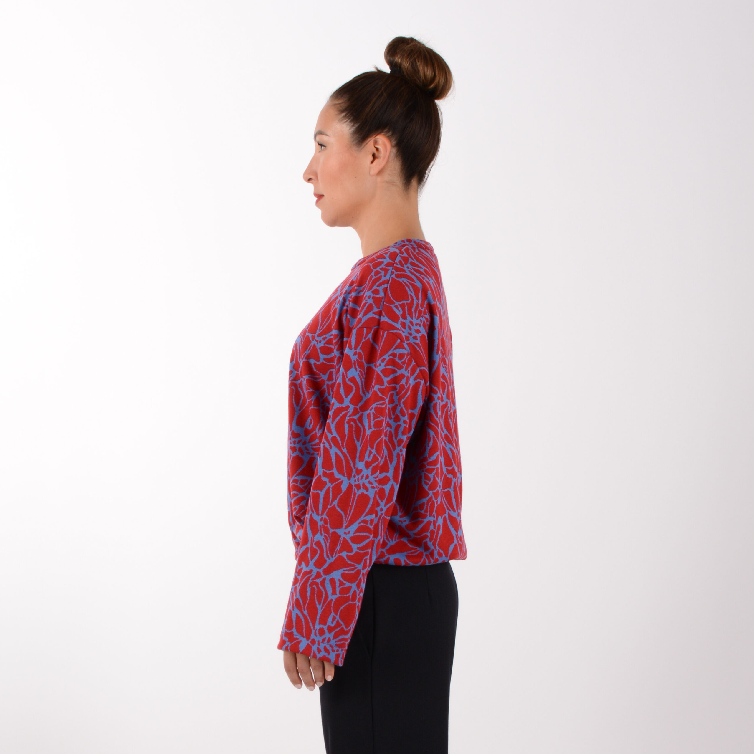 ulliKo Pulli Lina rot-blau mit extra Kragen