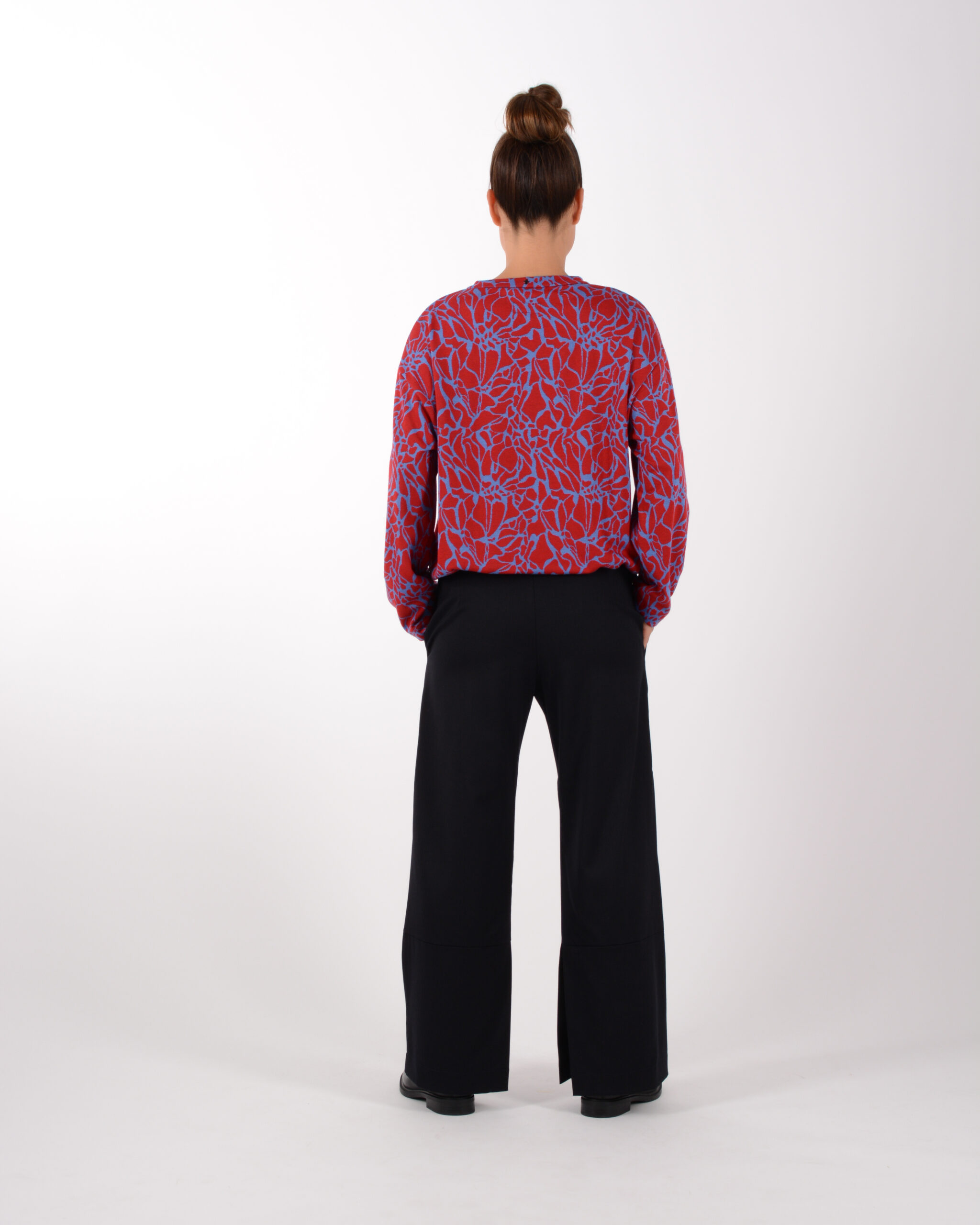 Pulli LINA Blau-Rot mit extra Kragen – Bild 2