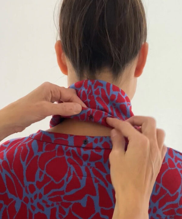 ulliKo Pulli Lina rot-blau mit extra Kragen