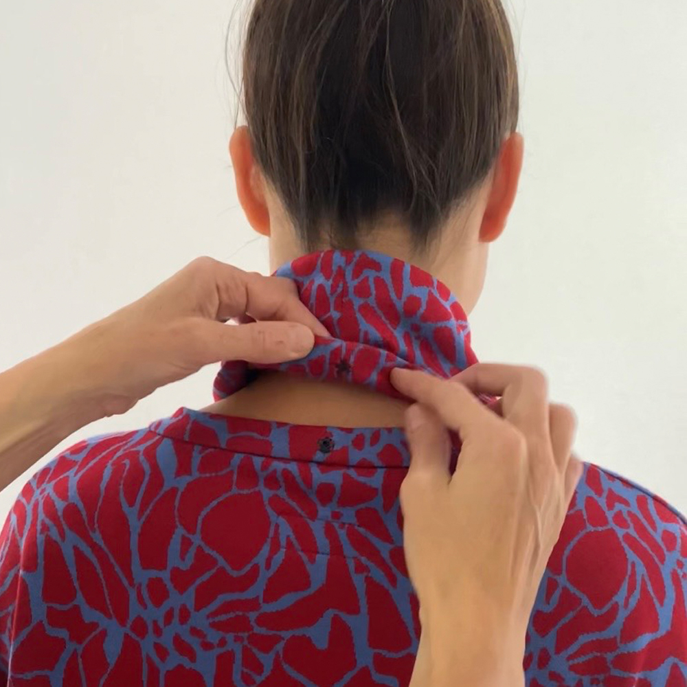 ulliKo Pulli Lina rot-blau mit extra Kragen