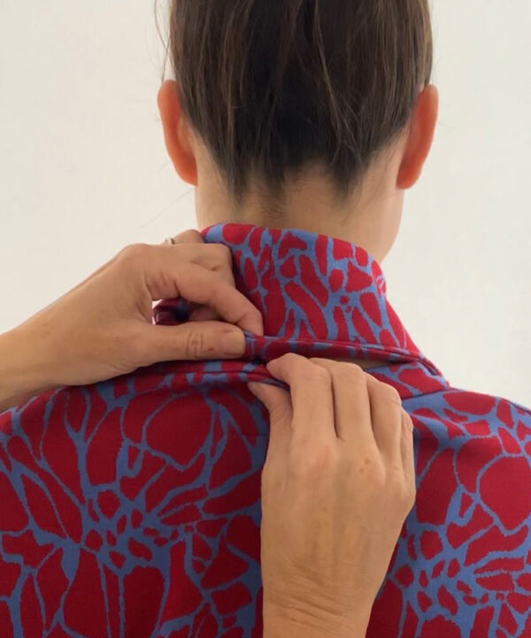 ulliKo Pulli Lina rot-blau mit extra Kragen
