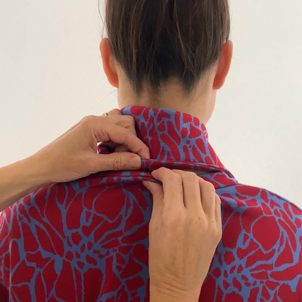 ulliKo Pulli Lina rot-blau mit extra Kragen