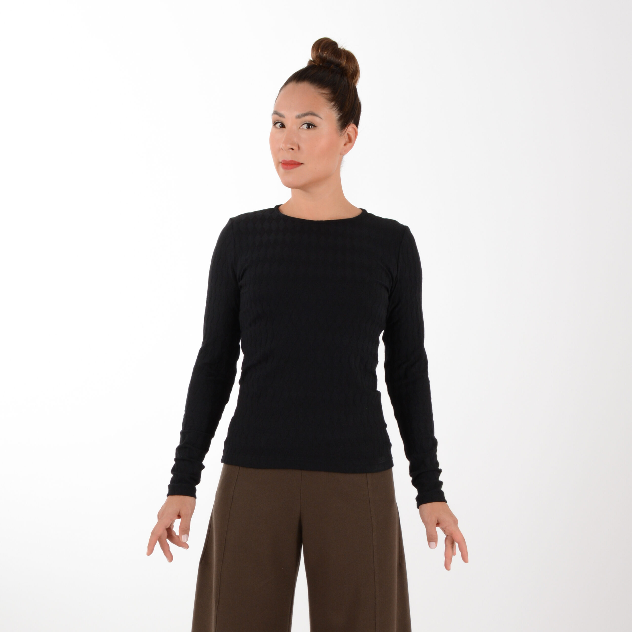 Shirt MEGHAN Schwarz Rauten